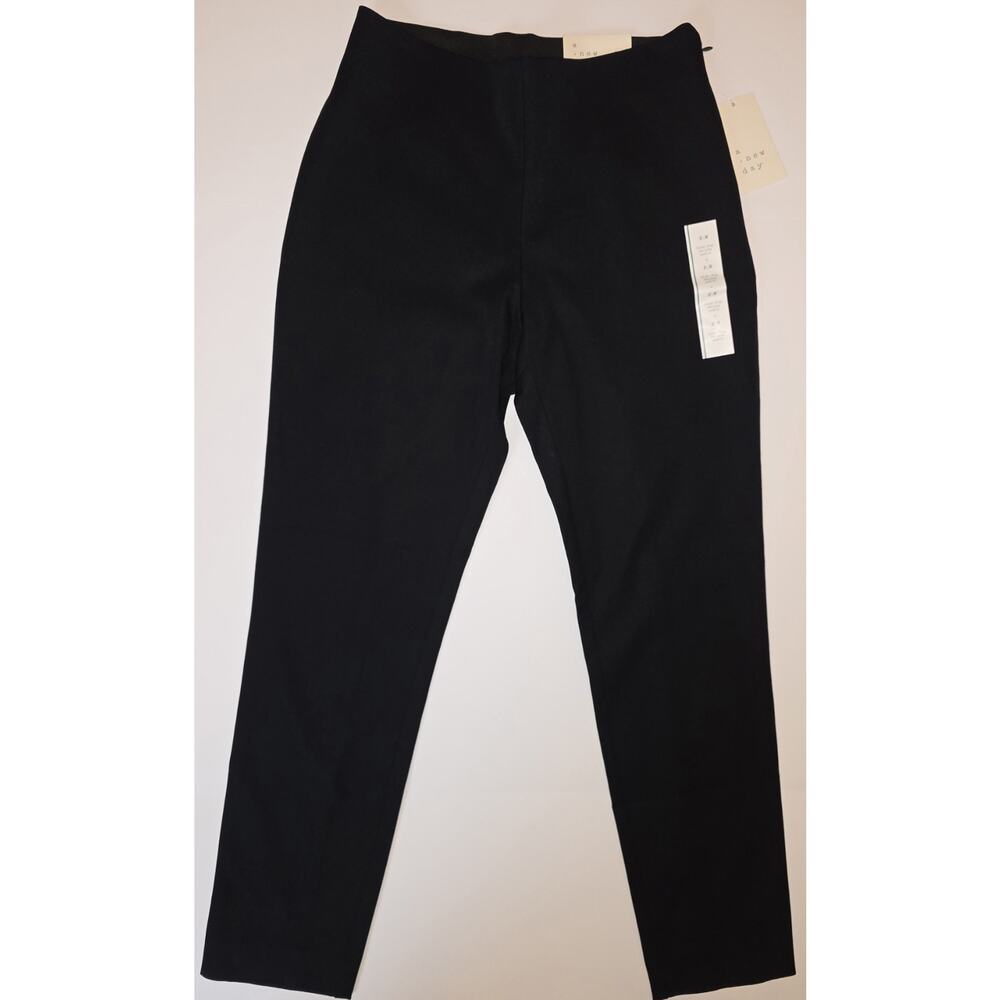 NWT 2R Women's Black Dress‎ Pants w/Faux Back Pockets & Side Zip MSRP $29